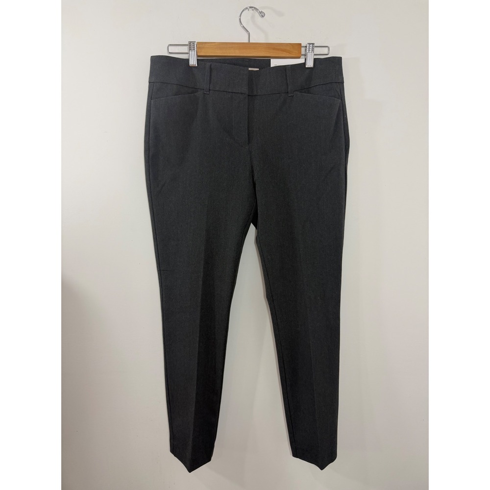 Loft Outlet Modern Skinny Ankle Pants Womens 10 Charcoal Gray Dress Trousers NEW